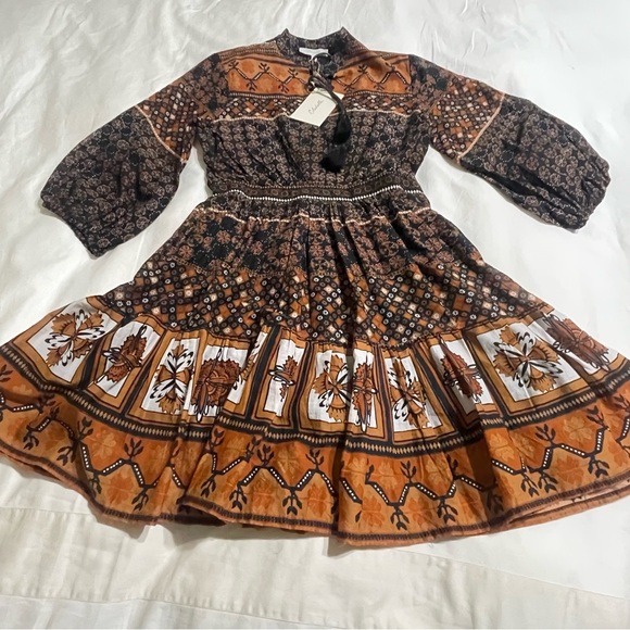 Cleobella Black and Brown Patterned Mini Dress‎ XS - Picture 13 of 14